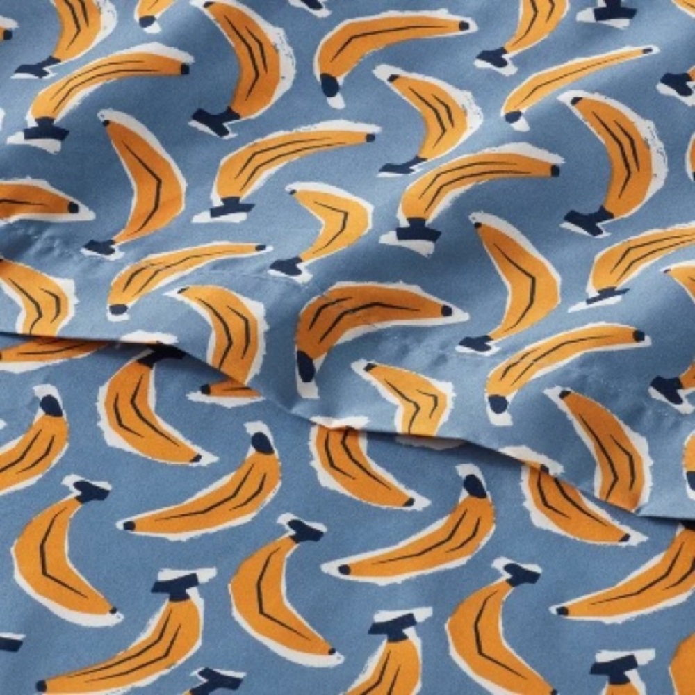Banana Print Sheet Set - Blue & Yellow - Picture 7 of 9